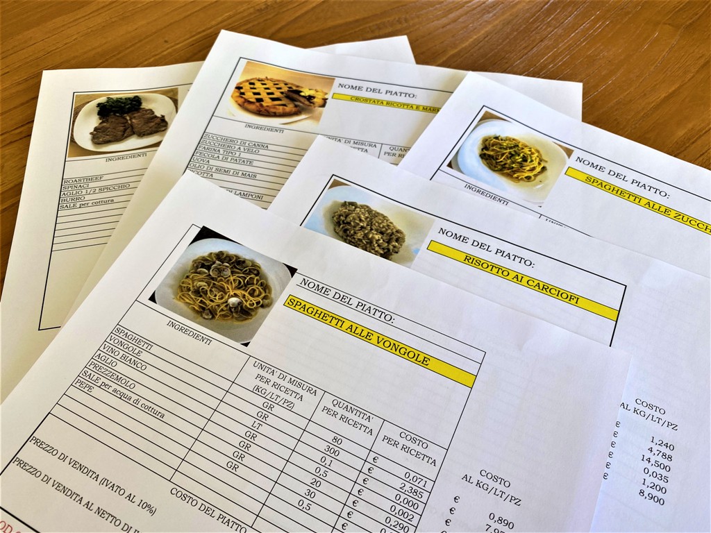 schede di food cost elisabetta musazzi